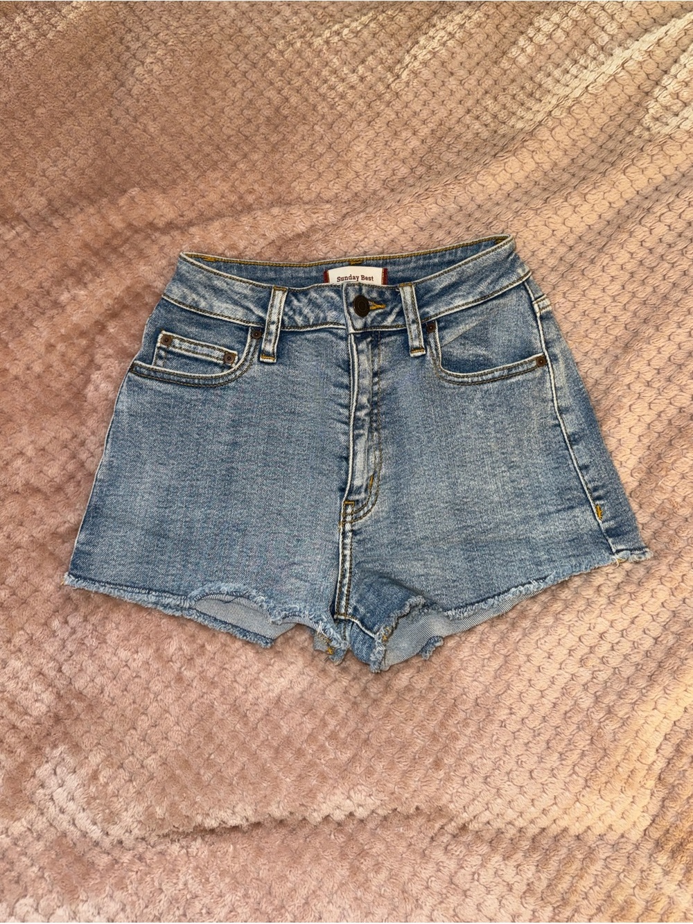 Sunday Best Light Blue Denim Cutoff Shorts
